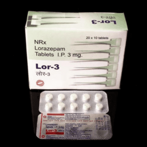 Lorazepam (Ativan) 3mg Lor-3 Tablets for Anxiety Relief